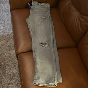 Distressed Gray Jeans
